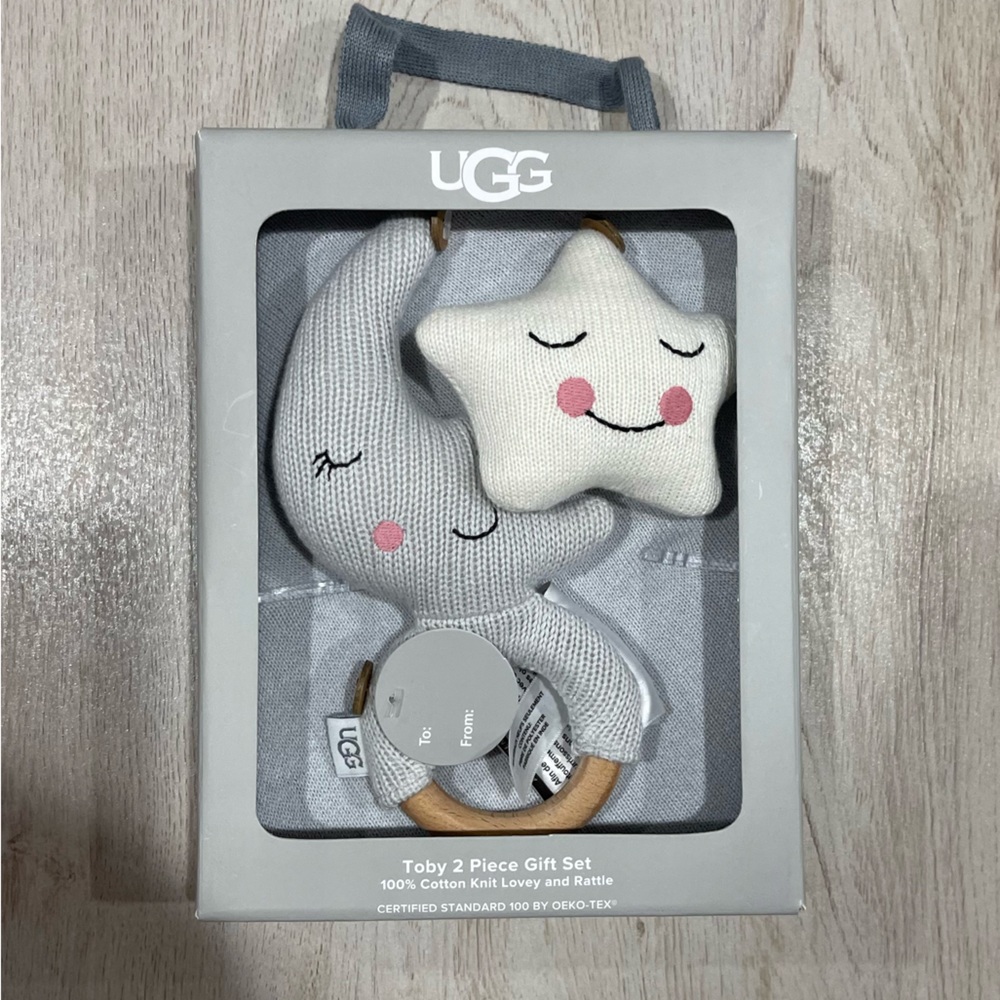 UGG LOVEY & RATTLE SET FOR BABY - Picture 5 of 6